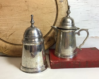 Vintage Silver Plate Sugar and Creamer