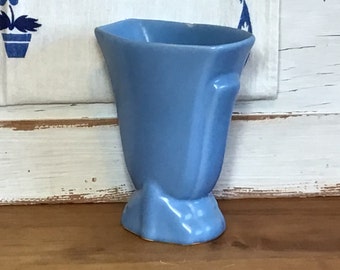 Vintage Blue Pottery Vase