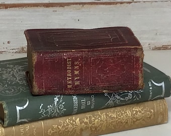 Antique 1849 Methodist Hymns - Pocket Size Hymn Book