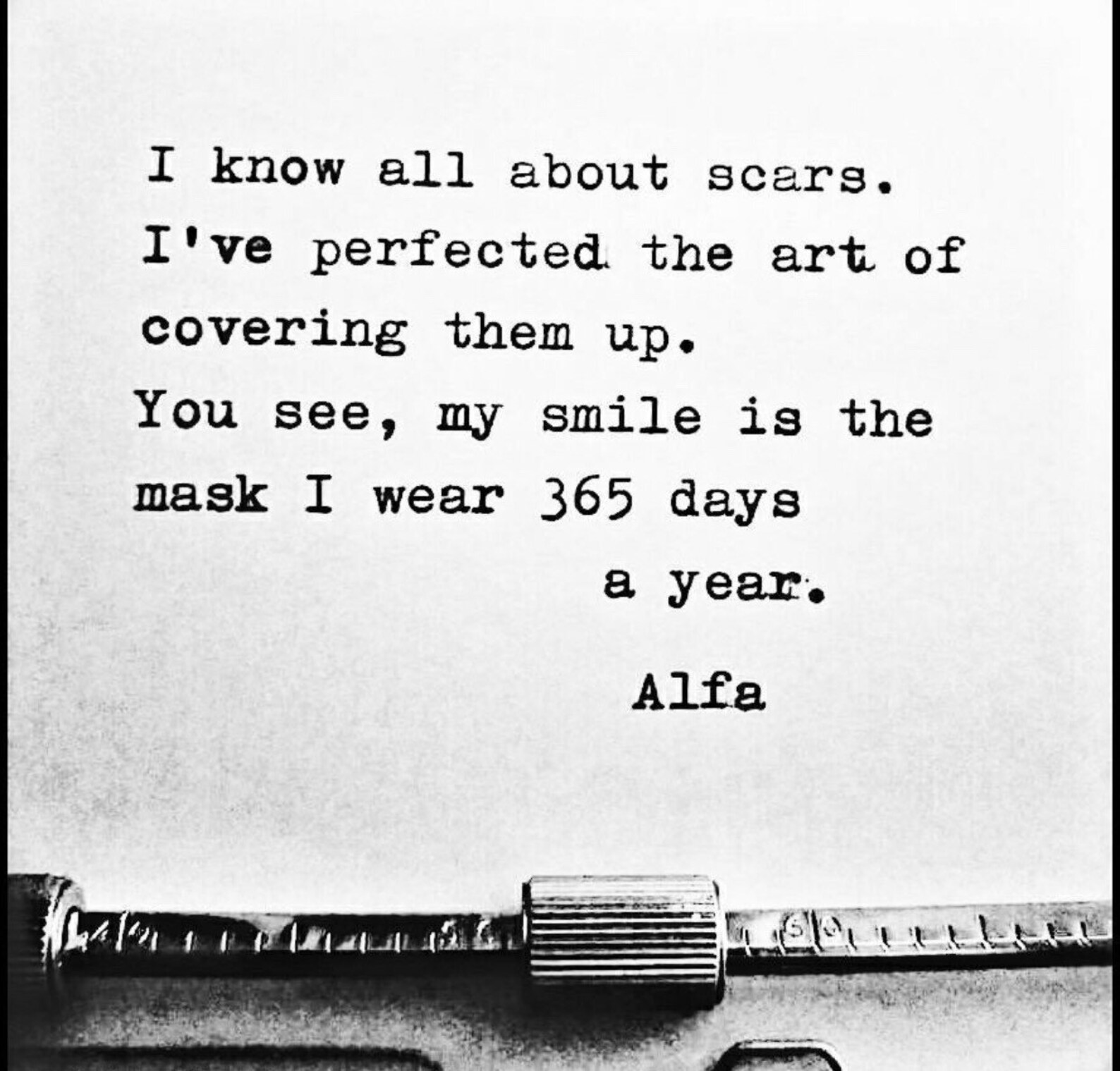 I Know All About Scars Typed Poem Motivational Quote by Etsy UK