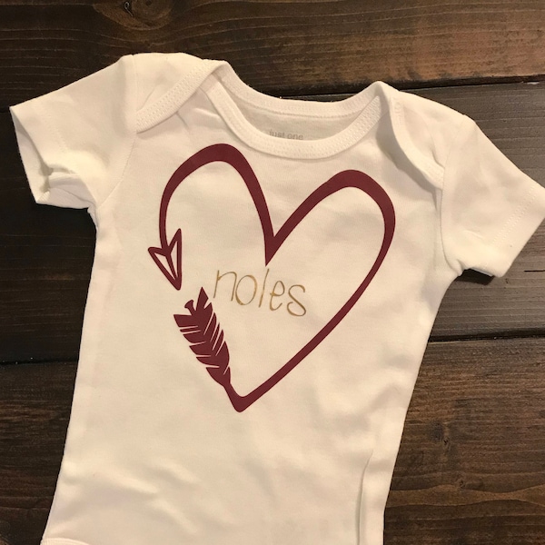 Noles Onesie - Noles - Garnet and Gold - FSU Onesie - Onesie - Baby Onesie - Wacky Onesie