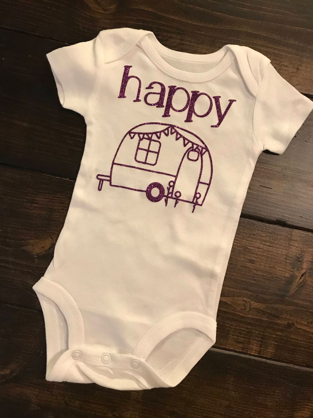 Happy Camper Baby Onesie Happy Camper Onesie Baby Onesie Wacky Onesie