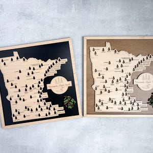Minnesota State Park Map: Adventure Tracker, Family Keepsake (12x12)