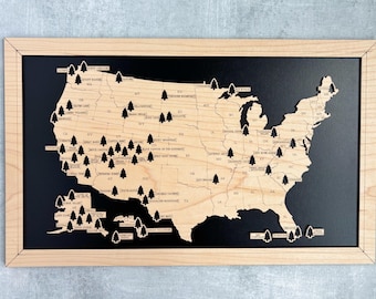 National Parks Travel Map: USA Adventures Tracker (11" x 18")