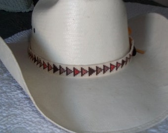 Hand beaded hat band