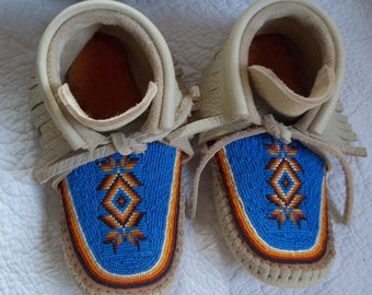 Handmade beaded Moccasins