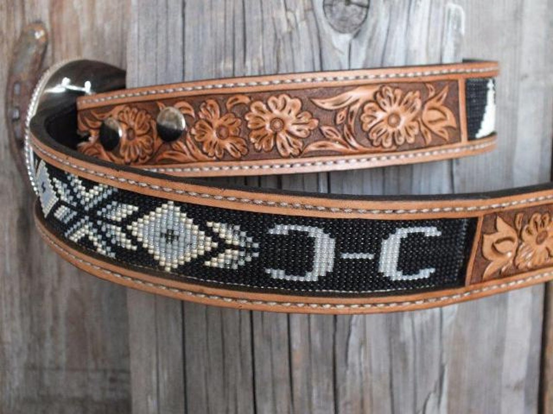 mens beaded belt