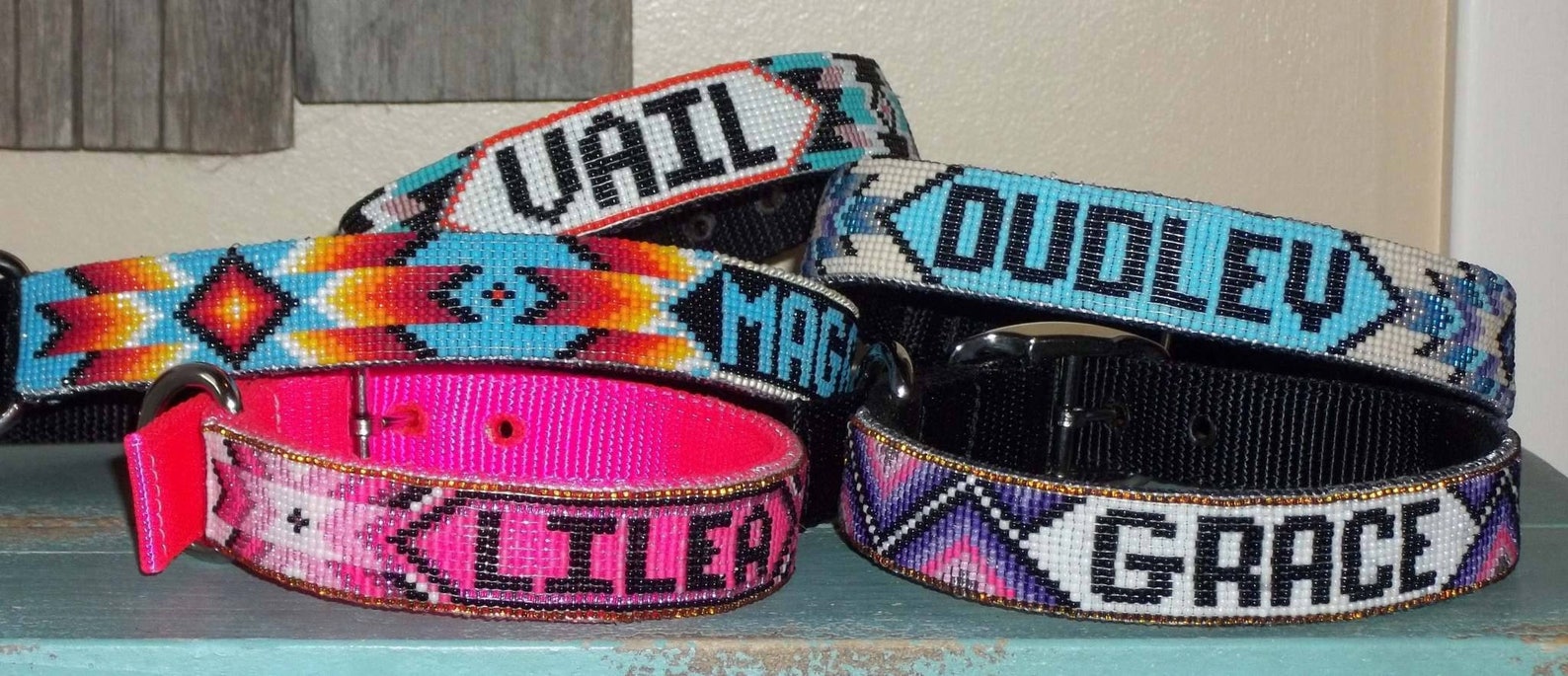 Beaded Dog Collars Etsy