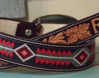 Beaded Leather belt