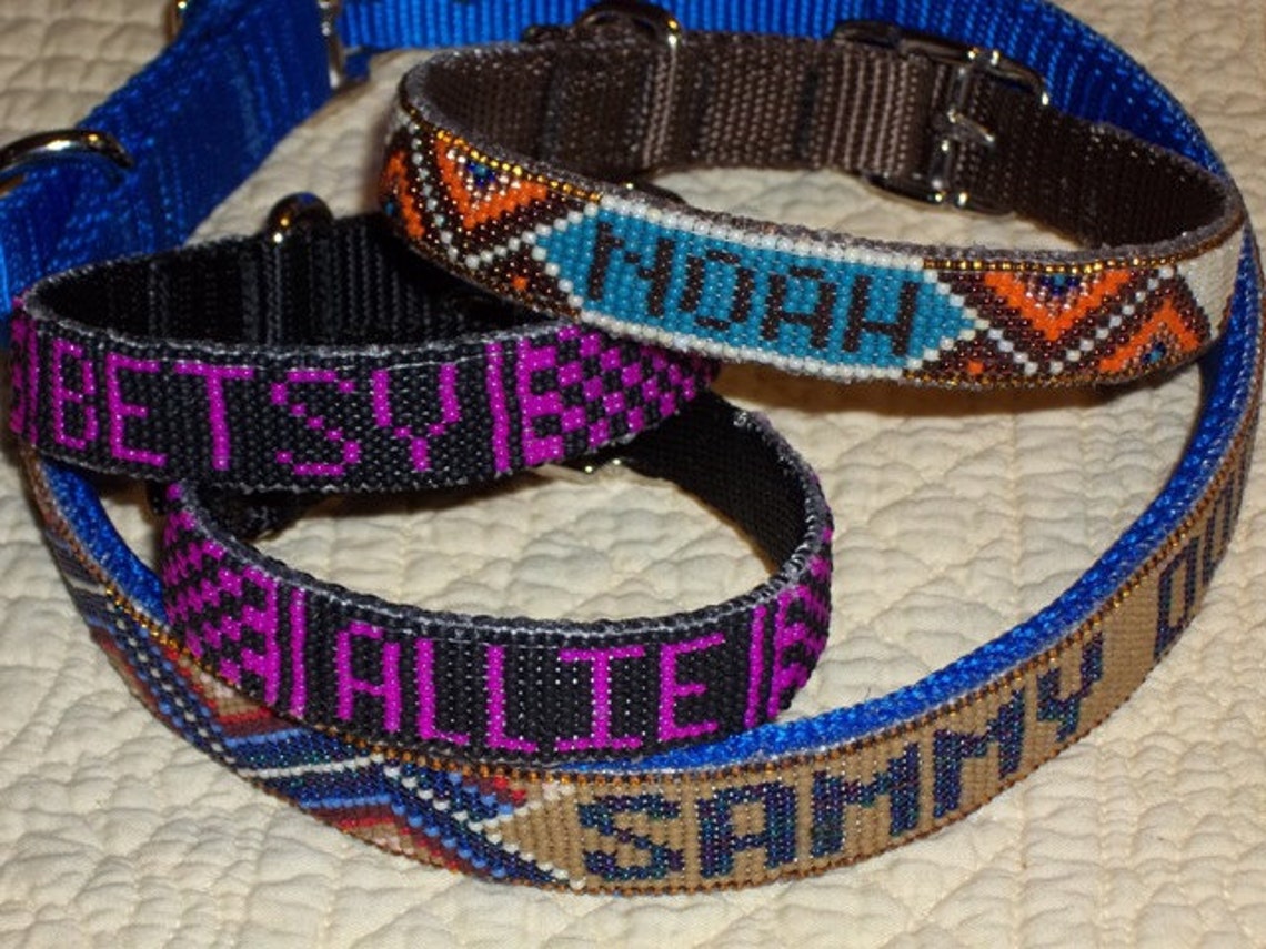 Beaded Dog Collars Etsy
