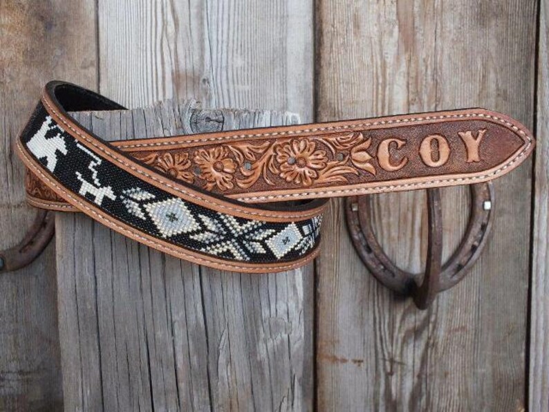 mens beaded belt