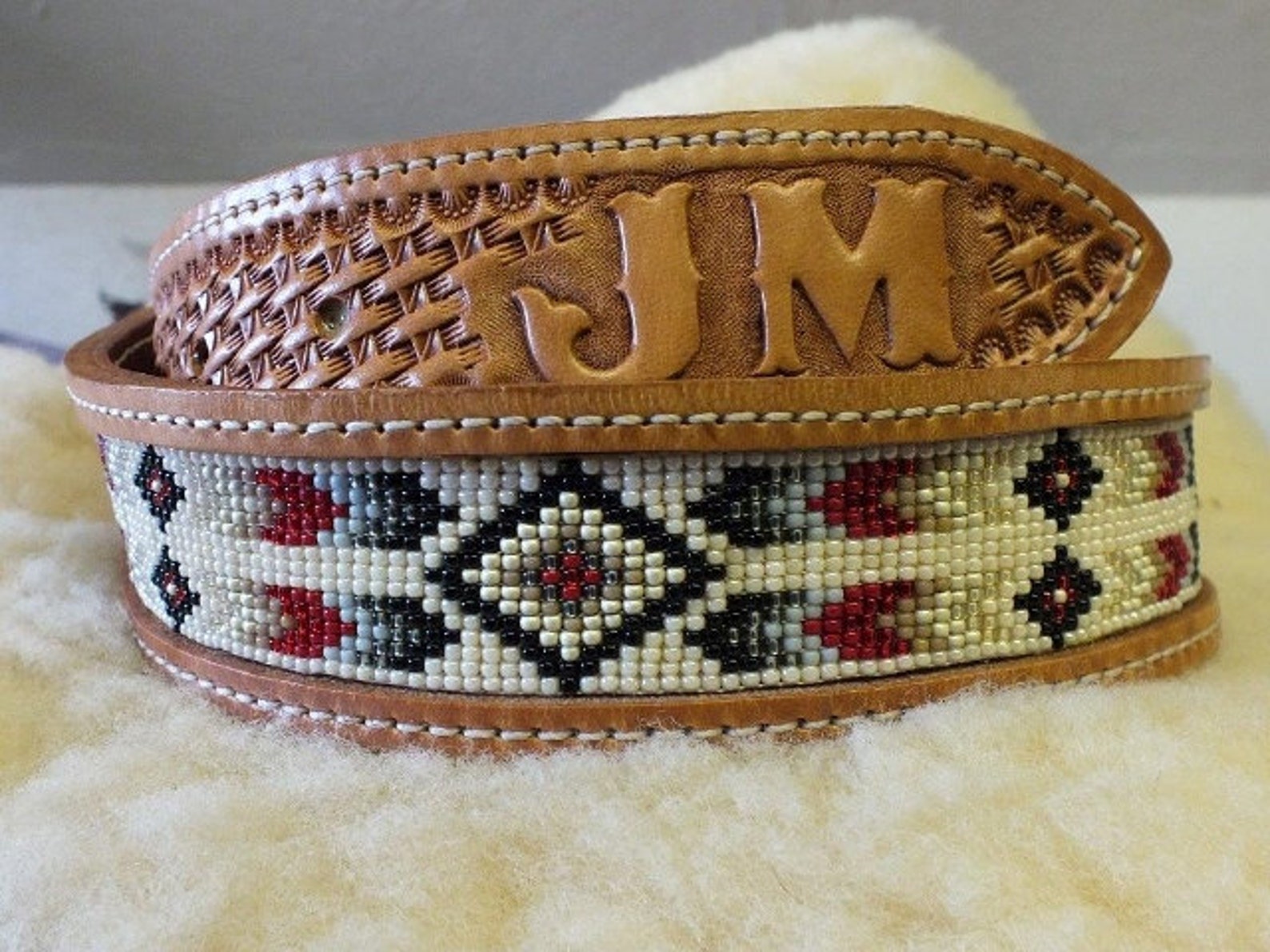 Hand Made Special Order Beaded Belt. Etsy