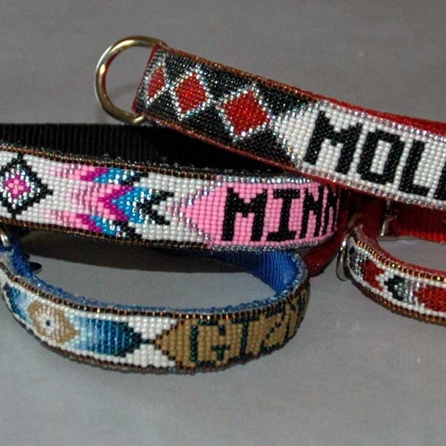 Beaded Dog Collars Etsy