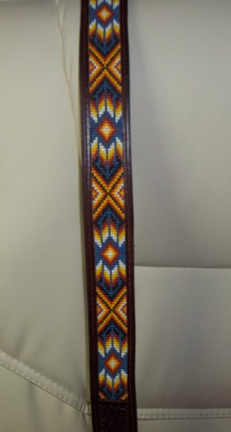 beaded leather belt