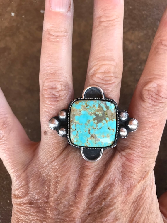 cuff or pendant Large 126ct Chrysocolla with Iron from Morenci Free shipping in the USA. Your Size Ring