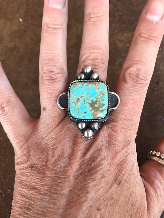 cuff or pendant Large 126ct Chrysocolla with Iron from Morenci Free shipping in the USA. Your Size Ring