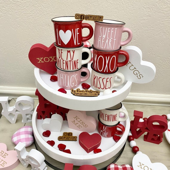 Valentines Day MINI Mugs 2.4oz and Big Mugs 12.85oz Etsy