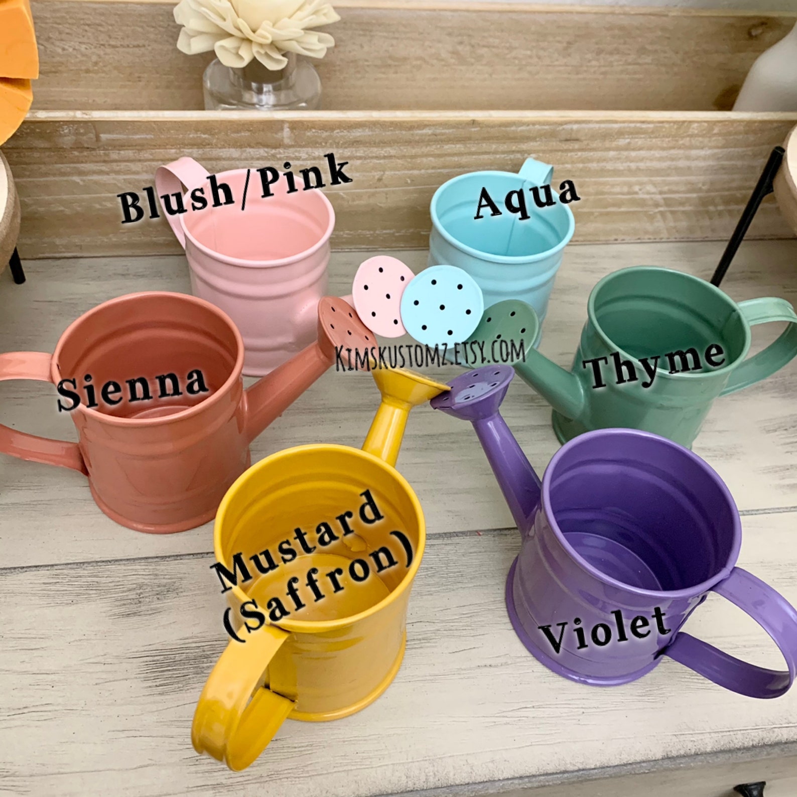 Mini Watering Can Garden Decor Spring Decor Shelf Etsy