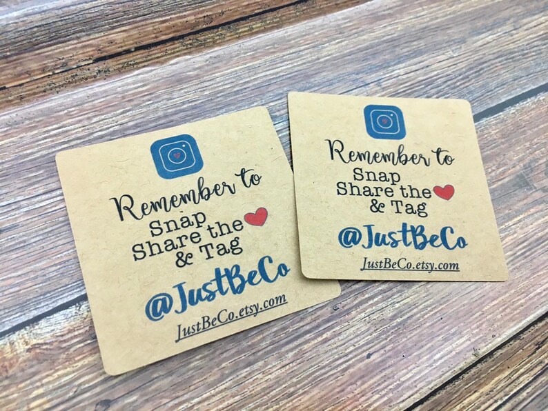 Social Media Instagram Tag Customized for Small Business Etsy