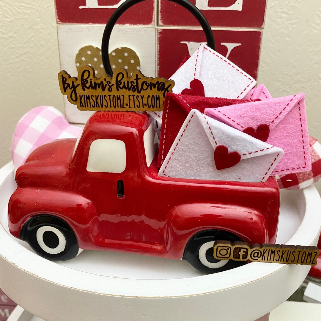 Mini Love Letter Envelopes Tray Fillers Felt Faux Love Letters