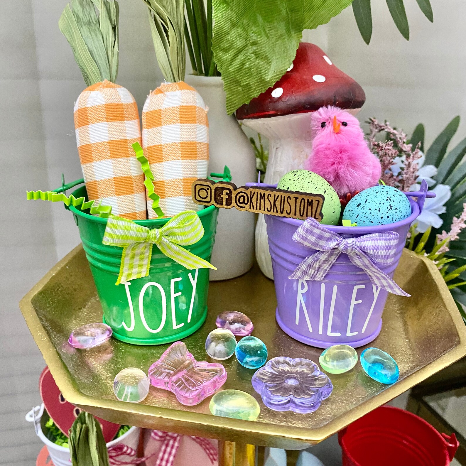 Mini Metal Bucket Custom Mini Bucket Garden Decor Spring Etsy