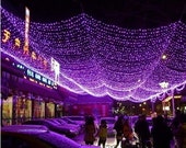 Purple 32 feet (10M) 100 LED String Fairy Lights Wedding Garden Home Party Christmas Light Decoration with 8 function controller