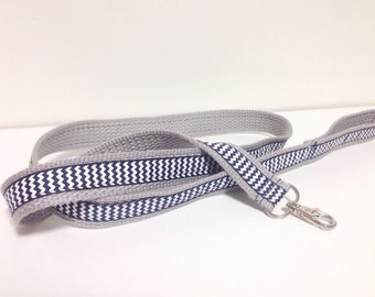 Harnais de marche pour enfants, laisse réglable en coton bleu et gris
