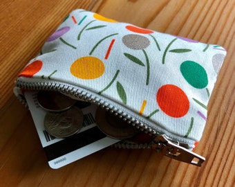 YUANSHAN Rainbow Peacock Unisex Canvas Coin Purse Change Cash Bag Zipper Small Purse Wallets with Handle