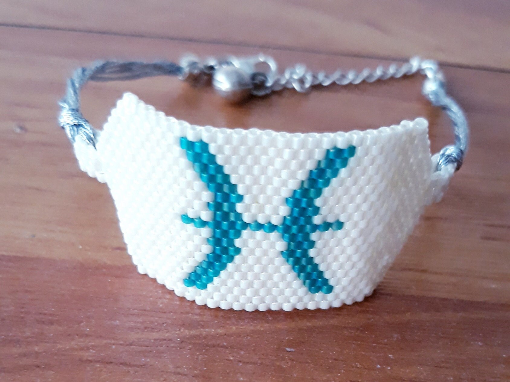 ブレスレット PISCESS PP Flower Bracelet 4BFK689 Blue Lab-Created Sapphire Zodiac Pisces Bolo Bracelet 10K