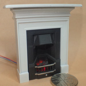 Fireplace with mantelpiece, kit, 1/24th scale