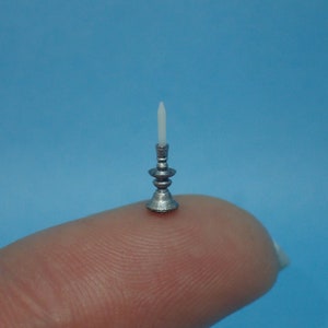 18th century &#39;pewter&#39; candlesticks, 1/48th scale