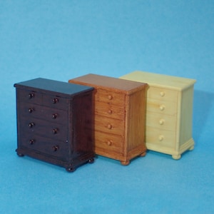 Simple &#39;wooden&#39; chest of drawers, 1/48th scale