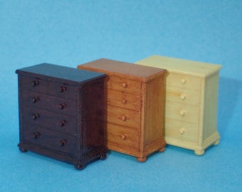 Simple 'wooden' chest of drawers, 1/48th scale