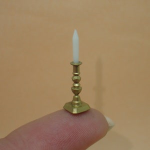 Victorian 'brass' candlesticks, 1/24th scale