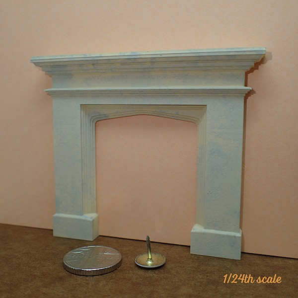 Mantel and fire surround, "stone",  1/24th scale