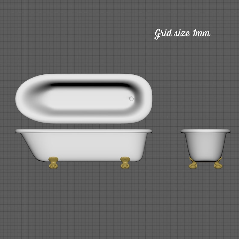 Claw Foot Bath Tub 1/48th Scale Etsy