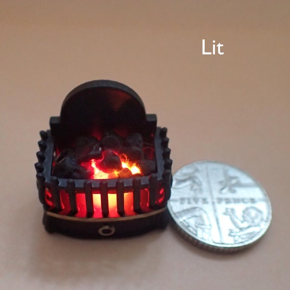 Tiny 1/24th scale fire basket/dog grate
