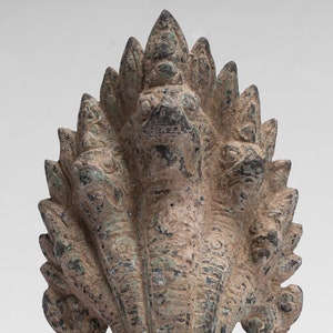 Naga Statue - Antique Khmer Style Bronze Protective Naga, Snake or Serpent Statue - 24cm/10&quot;