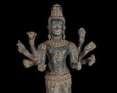 19th Century Style Bronze Khmer Angkor Wat Style Lokeshvara Statue - 52cm 21 quot