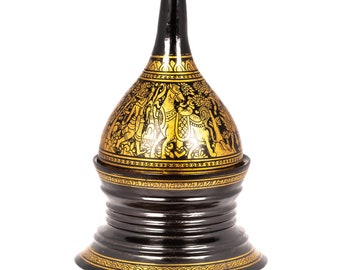19th Century Antique Burmese Shwe Zawa Lacquerware Offering Stupa - 41cm/16”