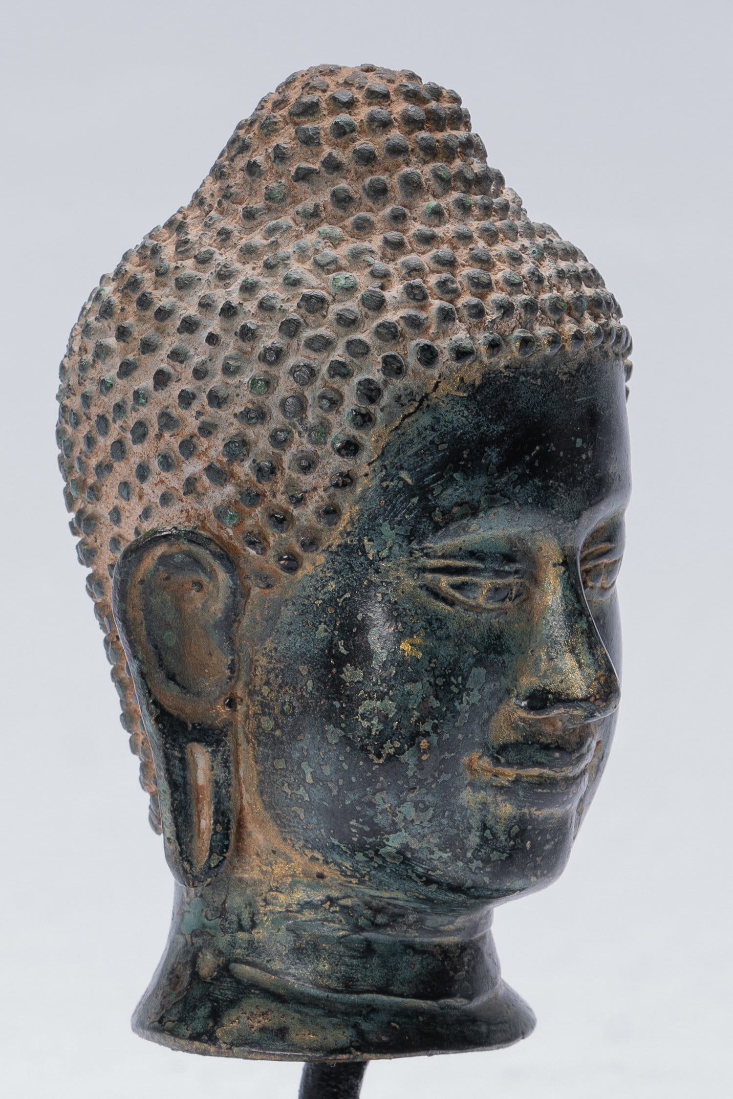 Buddha Statue Antique Thai Style Mounted Bronze Buddha Head - Etsy Buddha Statue Antique Thai Style Mounted Bronze Buddha Head - Etsy