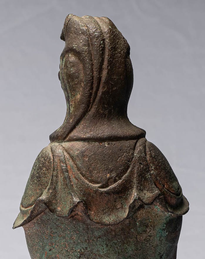 アンティーク アンティーク 中国風 観音像 - 38 cm/15