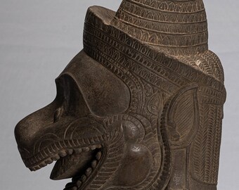 Yaksha Statue - Antique Khmer Stone Koh Ker Style Yaksha