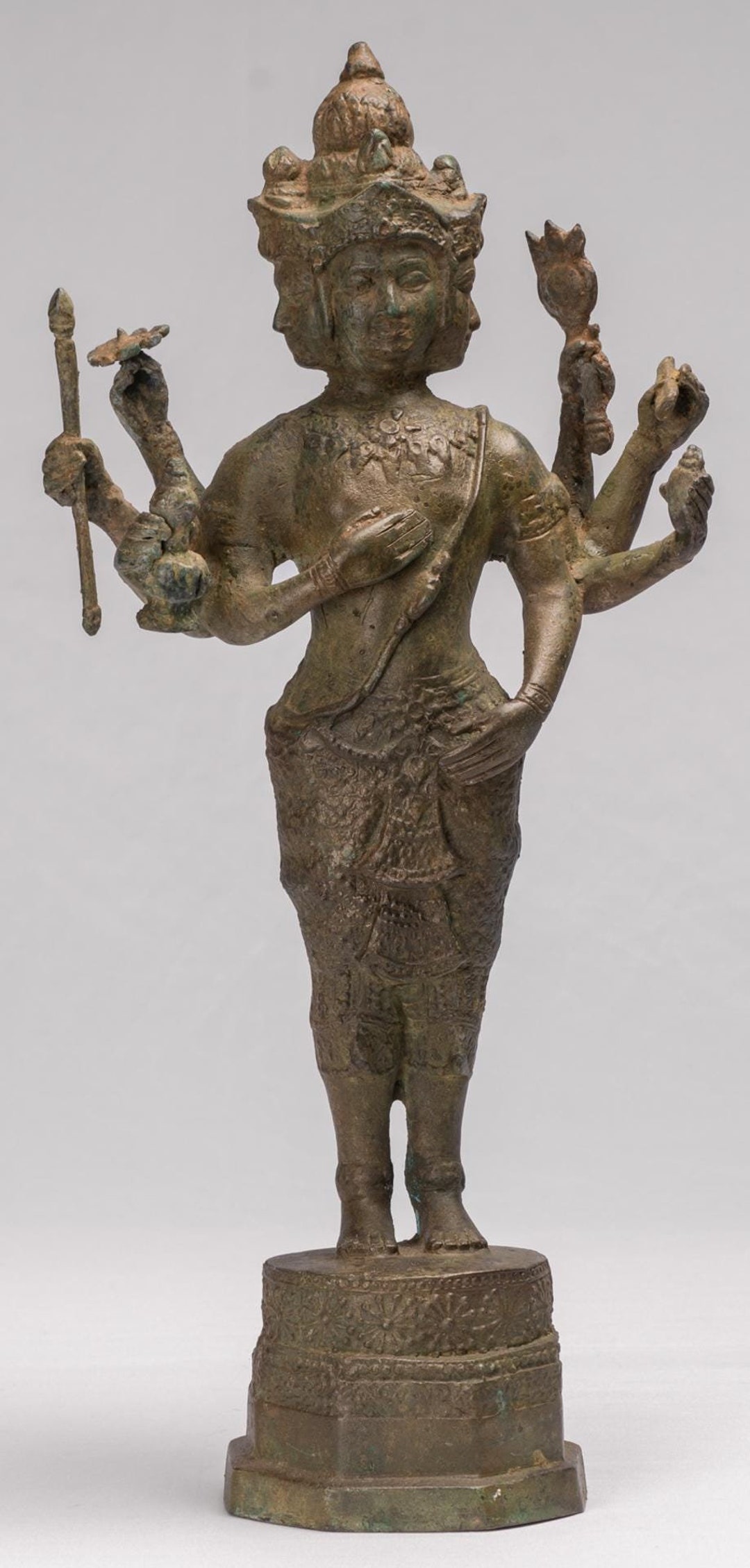 Brahma Statue Antique Thai Style Bronze Brahma Hindu God Creation