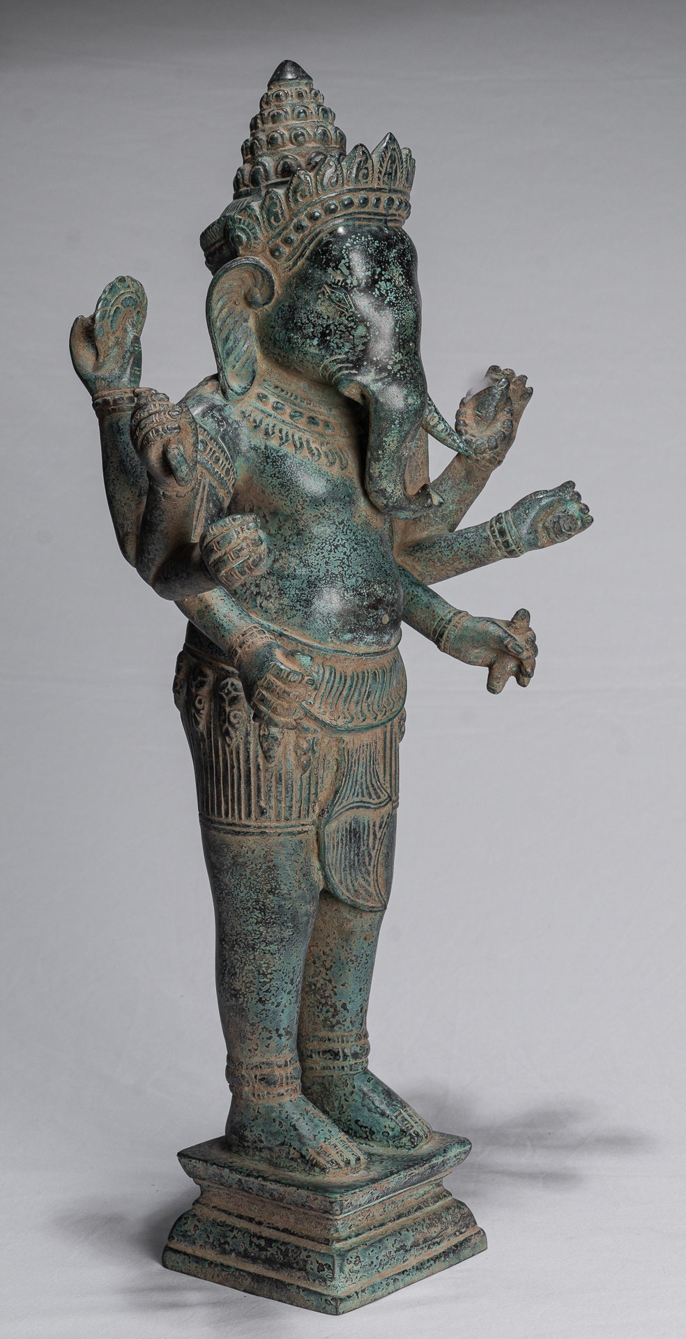 クメール アンコール期・青銅 ガネーシャ像 高さ10.2cm クメール アンコール期・青銅 ガネーシャ像 高さ10.2cm クメール