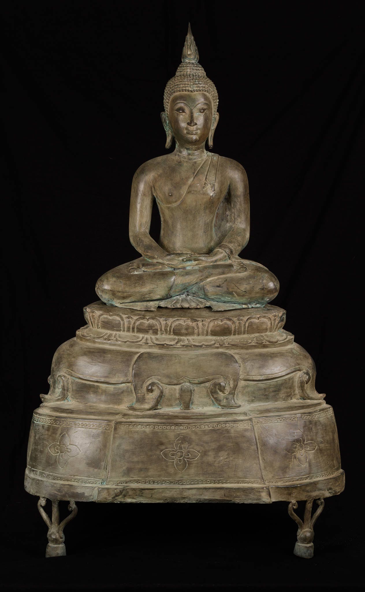 19th Century Antique Thai Sukhothai Meditation Buddha Statue Etsy