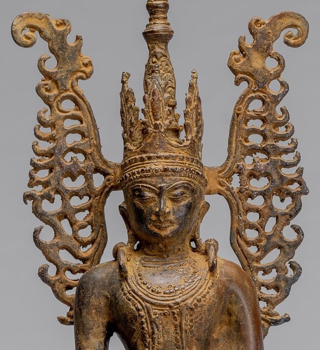 木彫ミャンマー ビルマ マンダレー様式仏像 仏教木製ブッダ東南アジア