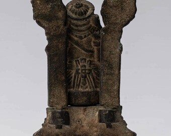 ガネーシャ像 - アンティークタイ風 ブロンズ製 ガネーシャ座像 - 11