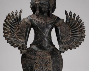 神像 - アンティーク クメール スタイル アンコール ワット 般若波羅蜜