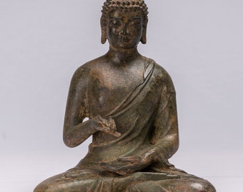 仏像 - アンティークタイ風ブロンズナーガ瞑想仏座像 - 51 cm/20